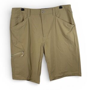 Patagonia Mens Hiking Shorts 36 Khaki Tan Nylon Stretch Cargo Utility 5-Pocket